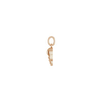 Penjoll de calavera brillant (rosa 14K) lateral - Popular Jewelry - Nova York