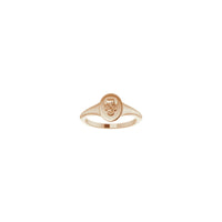Skull Signet Ring (Rose 14K) առջևի - Popular Jewelry - Նյու Յորք