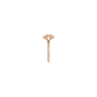 Modrwy Penglog Signet (Rose 14K) ochr - Popular Jewelry - Efrog Newydd
