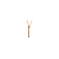 Snowflake Cable Necklace (Rose 14K) side - Popular Jewelry - နယူးယောက်