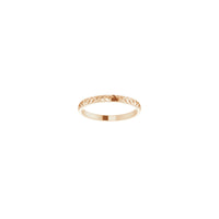 Star and Opposing Chevron Pattern Ring (Rose 14K) front - Popular Jewelry - New York