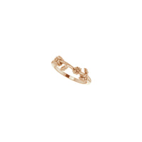 Three Flowers Stackable Ring (Rose 14K) diagonal - Popular Jewelry - New York