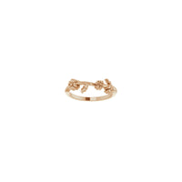 Three Flowers Stackable Ring (Rose 14K) front - Popular Jewelry - New York