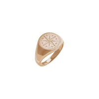 Voyager Compass Signet Ring (Rose 14K) הויפּט - Popular Jewelry - ניו יארק