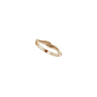 波浪形旁路可堆叠戒指（玫瑰色 14K）对角线 - Popular Jewelry  - 纽约