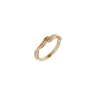 Waved Bypass Stackable Ring (Rose 14K) utama - Popular Jewelry - New York