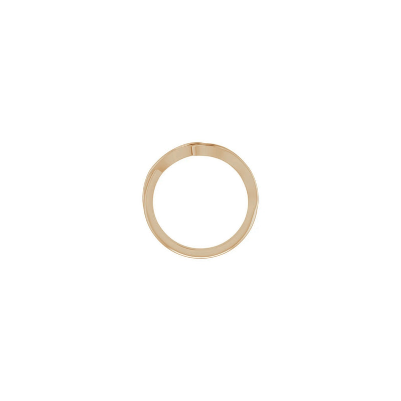 Waved Bypass Stackable Ring (Rose 14K) setting - Popular Jewelry - New York