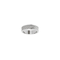 6 mm Scale Patterned Band (White 14K) front - Popular Jewelry - New York