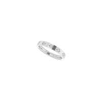 天然钻石星星永恒戒指（白色 14K）对角 - Popular Jewelry  - 纽约