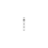 天然鑽石星星永恆戒指（白色 14K）側面 - Popular Jewelry - 紐約