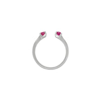 Natural Ruby Negative Space Ring (White 14K) setting - Popular Jewelry - New York