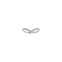 Natural White Diamond Contour Ring (White 14K) front - Popular Jewelry - New York