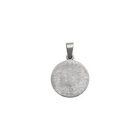 Our Father Prayer Spiral Disc Pendant (White 14K) back - Popular Jewelry - New York