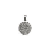 Our Father Prayer Spiral Disc Pendant (White 14K) front - Popular Jewelry - New York