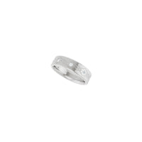 Anell d'eternitat de diamants naturals amb estampat de rombes (blanc 14K) diagonal - Popular Jewelry - Nova York