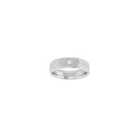 Rhombus Patterned Natural Diamond Eternity Ring (White 14K) front - Popular Jewelry - Nova York