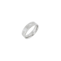 Prírodný diamantový prsteň Eternity so vzorom kosoštvorca (biely 14K) hlavný - Popular Jewelry - New York