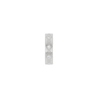Anell d'eternitat de diamants naturals amb estampat de rombes (blanc 14K) lateral - Popular Jewelry - Nova York