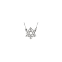 Mkufu wa Kebo ya Snowflake (Nyeupe 14K) mbele - Popular Jewelry - New York