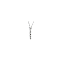 Kar Tanesi Kablo Kolye (Beyaz 14K) Yan - Popular Jewelry - New York