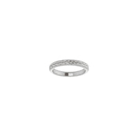 Wheat Eternity Ring (White 14K) front - Popular Jewelry - New York