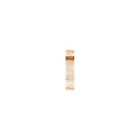 Anel de eternidade con chave grega de 5 mm (Rosa 14K) lateral - Popular Jewelry - Nova York