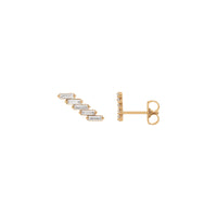 长方形钻石装饰耳环（玫瑰色 14K）主 - Popular Jewelry  - 纽约