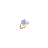 Blue Chalcedony Cabochon Ring (Rose 14K) main - Popular Jewelry - New York