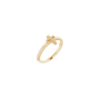 Bold Cross Stackable Ring (Rose 14K) main - Popular Jewelry - New York
