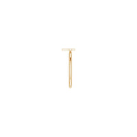 Bold Cross Stackable Ring (Rose 14K) side - Popular Jewelry - New York