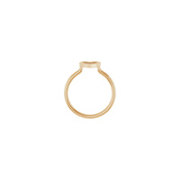 Setting view of a 14K rose gold Bold Heart Outline Ring