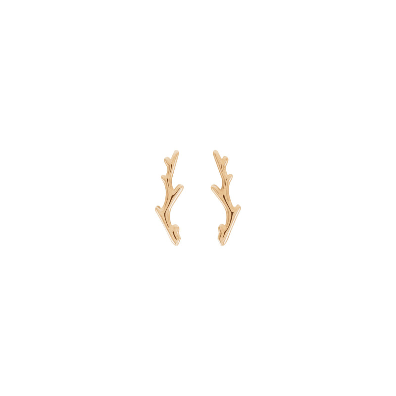 Branch Ear Climbers (Rose 14K) front - Popular Jewelry - New York