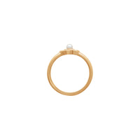 Gilos gulli marvaridli aksentli uzuk (14K atirgul) - Popular Jewelry - Nyu York