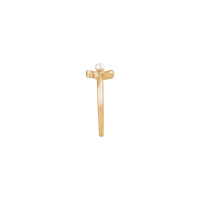 Unaza anësore me perla me lule qershie (trëndafili 14K) - Popular Jewelry - Nju Jork