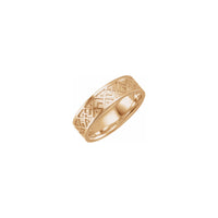 Chevron and Dots Pattern Ring (Rose 14K) main - Popular Jewelry - New York
