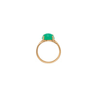 Chrysoprase Round Cabochon Ring (14K)