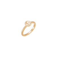 Crescent Moon and Star Signet Ring (Rose 14K) main - Popular Jewelry - New York