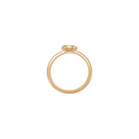Crescent Moon ja Star Signet Ring (Rose 14K) asetus - Popular Jewelry - New York