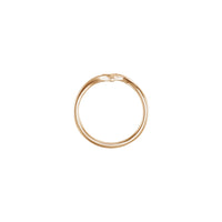 Cross Bypass Ring (Rose 14K) setting - Popular Jewelry - New York