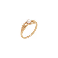 Gekweekte Zoetwaterparel Ring (Rose 14K) hoofd - Popular Jewelry - New York
