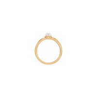 Pearl Ring ea Metsi a Hloekileng (Rose 14K) - Popular Jewelry - New york