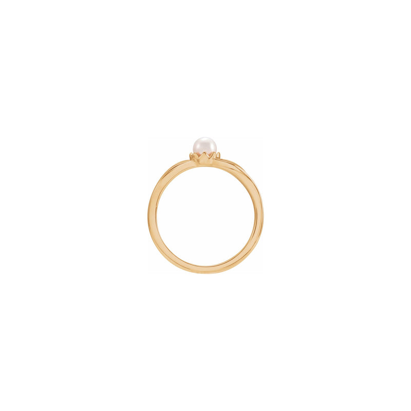 Cultured Freshwater Pearl Ring (Rose 14K) setting - Popular Jewelry - New York