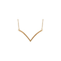 Curvy V Necklace (Rose 14K) ਸਾਹਮਣੇ - Popular Jewelry - ਨ੍ਯੂ ਯੋਕ