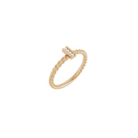 Diamond Accented Rope Ring