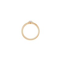 Ntọala Halo mgbanaka diamond French-Set (Rose 14K) - Popular Jewelry - New York