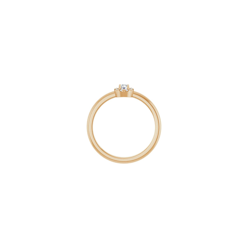 Diamond French-Set Halo Ring (Rose 14K) setting - Popular Jewelry - New York