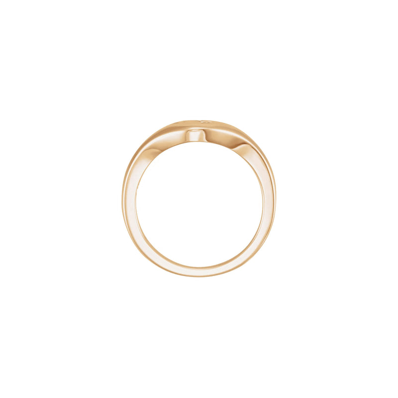 Dove Cutout Signet Ring (Rose 14K) setting - Popular Jewelry - New York