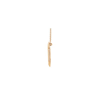 Längliche Sechseck-Kontur-Halskette (Rose 14K) Seite - Popular Jewelry - New York