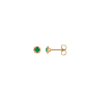 Aretes de cuerda con garra de esmeralda (rosa de 14 quilates) principal - Popular Jewelry - Nueva York