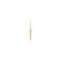 Gravírozható tekercs mintás éremnyaklánc (14K rózsa) oldala - Popular Jewelry - New York